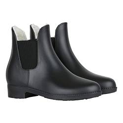 HORZE Kinder Winterreitstieflette Bonn, Thermo Reitstieflette Mädchen, wasserdichte Gummi Stallschuhe Thermo, Schwarz, 35 von HORZE