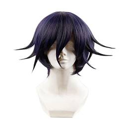 WHBHD Anime Coer Wig. Danganronpa v3: Harmonie töten Ouma Kokichi Cosplay Perücke for Mann Jungen Kurze Gerade Anime Perücke Weihnachten Party Geschenk Blau Schwarz von HOWGARI