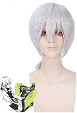 Wig Anime Cosplay Anime Kagerou Projekt MekakuCity Schauspieler Cosplay Perücke MÄNNER Silber Weiß Synthetische Haar Konoha Haruka Cosplay Perücken + Perücke Kappe von HOWGARI