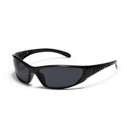 HPIRME SPORT Sonnenbrille Männer Frauen Retro Punk Radfahren Sonnenbrille für Männer Shades Goggle Outdoor, Y2000 schwarz, Einheitsgröße von HPIRME