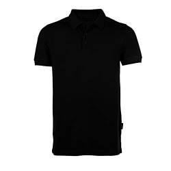 HRM Herren Heavy Polo, schwarz, Gr. 2XL I Premium Polo Shirt Herren aus 100% Baumwolle I Basic Polohemd bis 60°C waschbar I Hochwertige & nachhaltige Herren-Bekleidung I Workwear von HRM