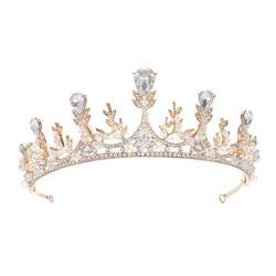 Haarkrone Tiara Haarband Verlobung Hochzeit Haarschmuck für Frauen Braut Prinzessin Kronen Party Kopfschmuck Geschenke von HSYHKDSY