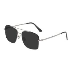 Metall Vollrand Doppelsteg Sonnenbrille Quadratisch Herren Autofahren Polarisierte Sonnenbrille,Schwarz,143 * 141 * 48mm von HTXONB