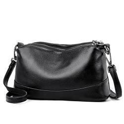 HUA ANGEL Frauen Tasche Damen Umhängetasche Leder Klein mit 3 Fächern Kleine Tasche Damen Handy Damenhandtaschen Schultertasche Damen für Party Hochzeit Shopper Büro Universität von HUA ANGEL