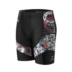 HUGE SPORTS Herren Swim Jammers V-Cut Jammer Bademode Quick Dry Training Badehose, tiger, Verschiedene Größen von HUGE SPORTS