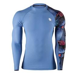 HUGE SPORTS RashGuard Shirt Herren Langarm Rash Guard Sonnenschutz Surf Schwimmshirt Badeshirt Vogel 2XL von HUGE SPORTS