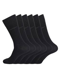 HUGO BOSS Herren Socken Strümpfe Business Allround RS SP 50388453 6 Paar, Farbe:Schwarz, Größe:39-42, Artikel:-001 black_A von BOSS