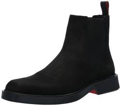 HUGO Herren Brushed Suede Slip on Boot Chelsea-Stiefel, Himbeerrot, 43 EU von HUGO