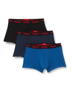 HUGO Herren Trunk Triplet Pack Trunk, Medium Blue420, XL von HUGO