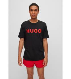 HUGO für Herren. 50467556 T-shirt Dulivio schwarz (L), Lässig, Baumwolle, Kurzarm, Nachhaltig von HUGO