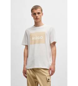 HUGO für Herren. 50467952 T-shirt Dulive weiß (XL), Lässig, Baumwolle, Kurzarm von HUGO