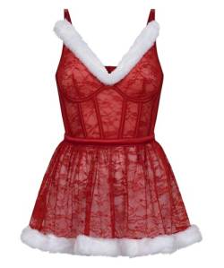 Hunkemöller Wired Slipkleid Sexy Santa - Tango red - 75E von HUNKEMÖLLER