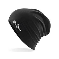 Huuraa Beanie The Queen Krone Unisex Wintermütze Black mit Motiv Hochzeits Geschenk Idee für Freunde und Familie von Huuraa