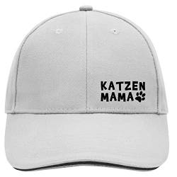 HUURAA Cappy Mütze Katzenmama Tapse Unisex Kappe Dark Grey/White mit Motiv für alle Katzenmenschen Geschenk Idee für Freunde und Familie von HUURAA