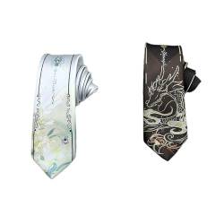 HUYMHTER Neckwear Krawatten Anime Cosplay Krawatte JK Kleidung Männer Frauen Zubehör Requisiten, Venti-zhong Li, 57in*2.7in von HUYMHTER