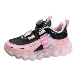 Barfuß Sneaker Kinder - Ganzjahres Straßenlaufschuhe rutschfest Luftpolster Turnschuhe Glitzer Sportschuhe Tennisschuhe FüR Unisex-Kinder Schnürung Klettverschluss Sneaker Festliche für Jugendliche von HUyydza