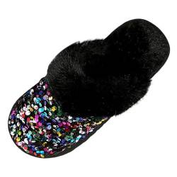 HUyydza Hausschuhe Damen Winter - Hausschuhe Damen Bequem Flauschige Schlappen Für Damen Bequeme Hüttenschuhe Für Winter Trendiger Slipper Filzpantoffeln Hausschuhe Indoor Pantoffeln Hauspantoffeln von HUyydza