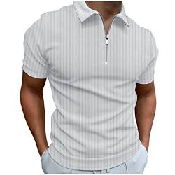 HUyydza Herren Strick Poloshirt - Kurzarm Casual Sommer Workout Polohemd Passform Workout Fitnessshirt Regular Fit Modern Einfarbig Poloshirt Poloshirt Herren Elegant von HUyydza