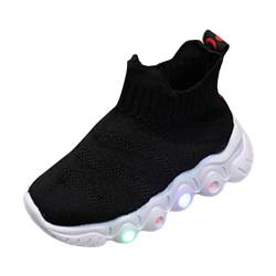 HUyydza Sportschuhe Kinder - Mesh Atmungsaktiv Hallenschuhe Kinderschuhe Sport Schuhe Slip On Laufschuhe Kinder led Schuhe Kinder Flach Dicker Boden rutschfest Hallenschuhe Fitnessschuhe von HUyydza