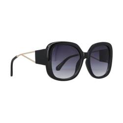 HVTVTLA Cat Eye Square Übergroße Sonnenbrille Mode Herren Damen Sonnenbrille UV400 Vintage Brille,Schwarz,Einheitsgröße von HVTVTLA