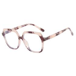 HVTVTLA Vintage Luxus unregelmäßige quadratische Brillenfassung Frauen Männer Mode Trend sexy Damenbrille, Blume, Einheitsgröße von HVTVTLA