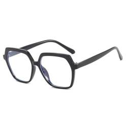 HVTVTLA Vintage Luxus unregelmäßige quadratische Brillenfassung Frauen Männer Mode Trend sexy Damenbrille, schwarz, Einheitsgröße von HVTVTLA