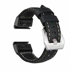 Quickfit-Uhrenarmband für Garmin Fenix 7X 7 6 6X Pro 5X 5 3HR 935 945 MK2 S60 S62, echtes Lederband, Silikon-Armband, 22 mm, 26 mm, 26mm Fenix 7X 5X 6X, Achat von HWGO