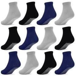 HYCLES Stoppersocken Kinder - 12 Paar ABS Socken Kinder Baby Jungen Kleinkind Rutschfeste Socken für 0-10 Jahre Antirutsch Socken Mädchen 3-5 Jahre von HYCLES