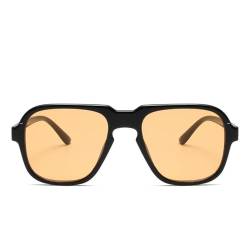 HYYZZC quare Sonnenbrille Damen Sonnenbrille für Damen Bonbonfarben, C10 Schwarz Orange, Einheitsgröße von HYYZZC