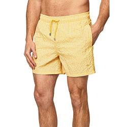 HACKETT LONDON Herren Gingham Badehose, Mango, 3XL von Hackett London