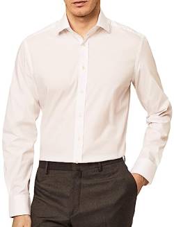 HACKETT LONDON Herren Stretch Pop Bc Shirt, White (White), 15 von Hackett London