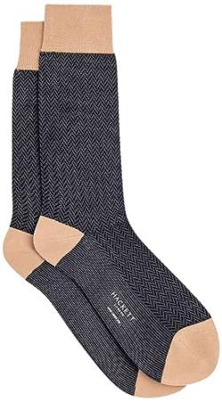 Hackett London Herren Fischgrätenmuster Socken, Grau (Anthrazit), S von Hackett London