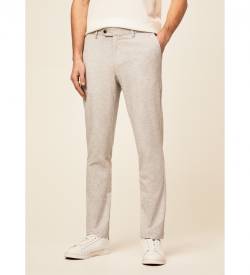 Hackett London für Herren. HM212430 Chino-Hose in Grau Melange (34/32), Lässig, Baumwolle von Hackett London