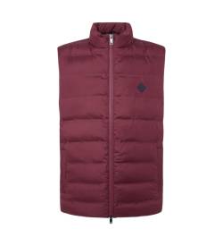 Hackett London für Herren. HM403221 Einfarbige Weste rot (M), Lässig, Recyceltes Polyester, Nachhaltig von Hackett London