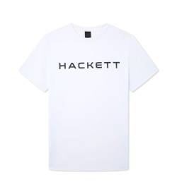 Hackett London für Herren. HM500713 Essential T-shirt weiß (XL), Lässig, Baumwolle, Kurzarm, Nachhaltig von Hackett London