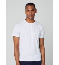 Hackett London für Herren. HM500775 T-Shirt mit gesticktem weißem Logo (M), Lässig, Baumwolle, Kurzarm von Hackett London