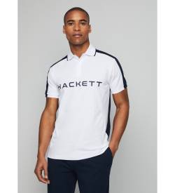 Hackett London für Herren. HM563270 Polo Hs Multi weiß (S), Lässig, Baumwolle, Kurzarm von Hackett London