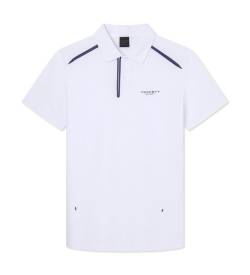 Hackett London für Herren. HM563271 Polo Hs Tape weiß (S), Lässig, Baumwolle, Kurzarm von Hackett London