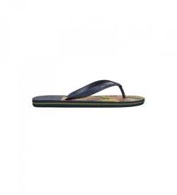 Hackett London für Herren. HMS21274 Capri-Flip-Flops Sea Shells navy (41), Wohnung, Keine, Lässig, Strandbekleidung, PVC, Marine von Hackett London