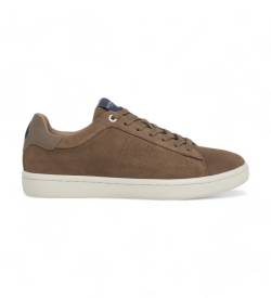 Hackett London für Herren. HMS21370 Bond Soft Leder Sneakers hellbraun (43), Wohnung, Schnürsenkel, Lässig von Hackett London