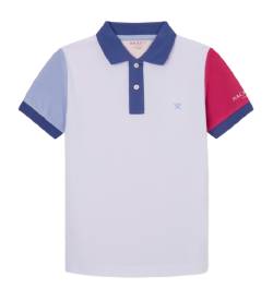 Hackett London für Jungen. HK561568 Polo Multi weiß (7años= 122cm), Lässig, Baumwolle, Kurzarm, Kinderbekleidung von Hackett London