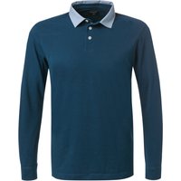 HACKETT Herren Polo-Shirt blau Baumwoll-Piqué Slim Fit von Hackett