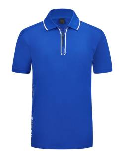 Hackett Stretch-Poloshirt mit Zip und seitlichem Logo-Print von Hackett