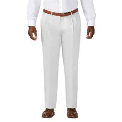 Haggar Herren Arbeitet Am Wochenende, Bügelfreie Köperfalte Vorne, Normale und Große Größen – Normale Große Gr dress pants, String, 38W / 32L EU von Haggar