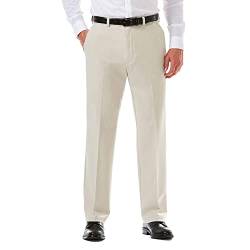 Haggar Herren Cool 18 Pro Classic Fit Flat Front Hose - Regular und Big & Tall Größen, String, 32W / 32L von Haggar