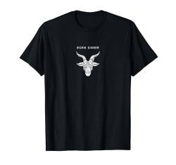 Born Sinner Baphomet - Minimalistisches sarkastisches Pentagramm Satan T-Shirt von Hail Satan 666 Occult Atheist Apparel Gifts