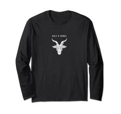 Hell's Rebel Baphomet - Minimalistisches Pentagramm Satan Langarmshirt von Hail Satan 666 Occult Atheist Apparel Gifts