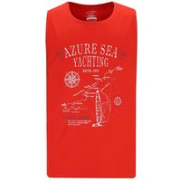 Hajo T-Shirt H AchselshirtAzur Sea Yachting lava von Hajo