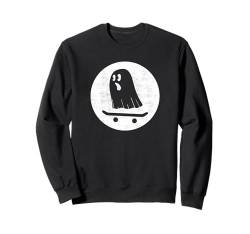 Ghost Skateboard Lazy Halloween Junge Mädchen Skateboard Ghost Sweatshirt von HalloooweeenTeez