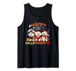 Happy Halloween Thanksgiving Christmas Maltese Dog Lover Tank Top von Hallothankmas Costume Dog Lover Men Women Kids